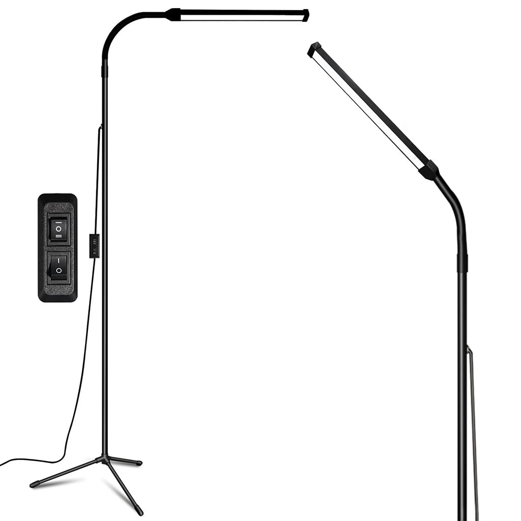 ELEPHANTBOAT LED Floor Lamp for Eyelash Extensions with 68 in Tripod and Flexible Gooseneck | USB Dimmable Light