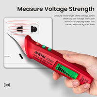 Serplex® Non-Contact Voltage Tester with Light, Voltage Tester Pen Adjustable Sensitivity AC 12V-1000V, Tester Electrical Continuity Tester, Live/Neutral Wire Tester with LCD Display Buzzer Alarm