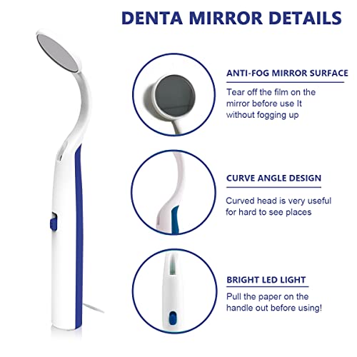 HANNEA® Mouth Dental Mirror, Dental Tools for Oral Care Home Professional Inspection Anit-fog Microcrystalline Nano Dental Mirror for Teeth Cleaning Home Use Dental Mouth Mirror