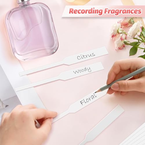 ZIBUYU® 100 Count Scent Strips Perfume Paper Fragrance Absorbent Cotton Pulp Test 0.4mm Thickness 13cm Length for Essential Oils 200PCS