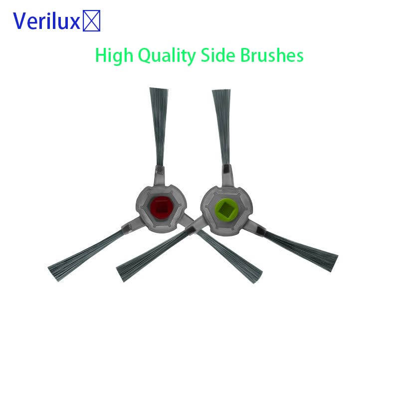 Verilux® Replacement Accessories for Ecovacs Deebot U2 PRO Robot Vacuum 2 Side Brushes 3 Filters 3 Rags 1 Main Brush 2 PCS