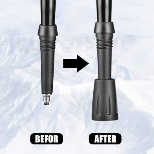 Proberos® 18PCS Trekking Pole Rubber Tips 11mm Universal Replacement Ferrules for Hiking Walking Sticks Ski Poles Durable Anti-Slip Gear Accessories