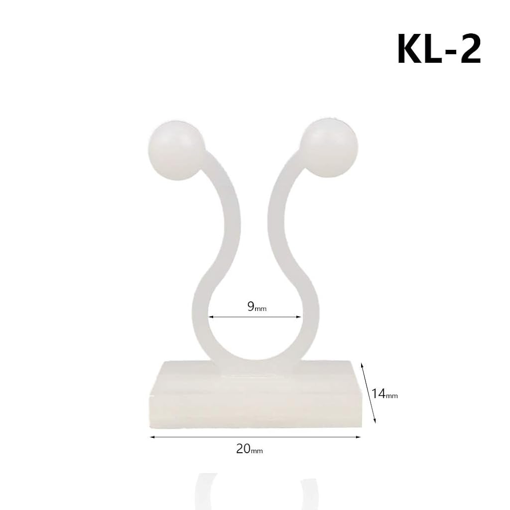 HASTHIP® Acrylonitrile Butadiene Styrene Wall Fixture Clips for Plant Climbing 150PCS Vine Self-Adhesive Hook Vines Clip for Home White