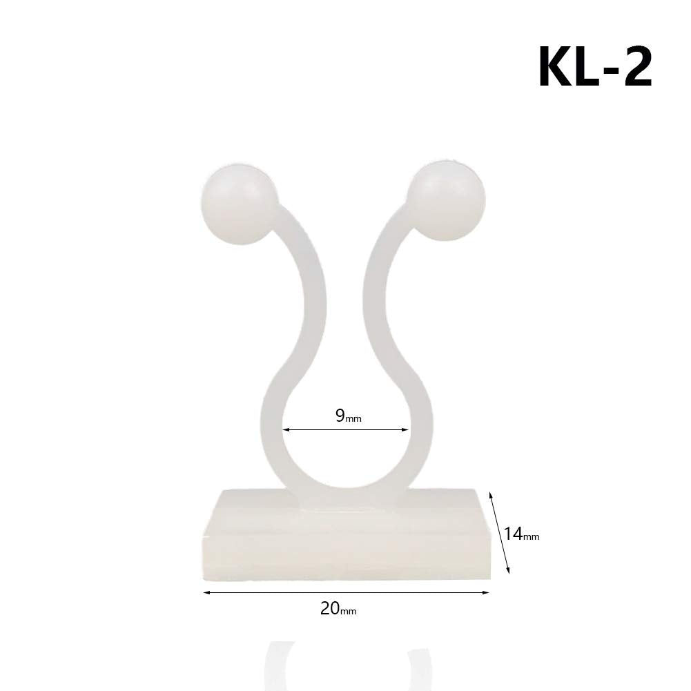 HASTHIP Wall Fixture Clips for Plant Climbing with Self Adhesive Hooks 150PCS White