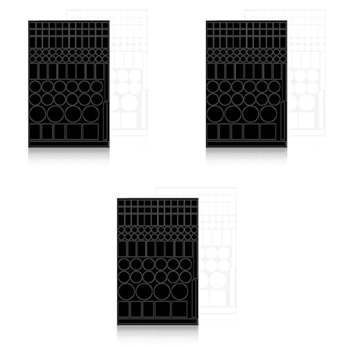 HASTHIP® 2 Sheets Blackout Stickers 426PCS Multi Sized Shaped LED Indicator Cover Self Adhesive Dot for Lights on Wall Switch Air Conditioner TV More