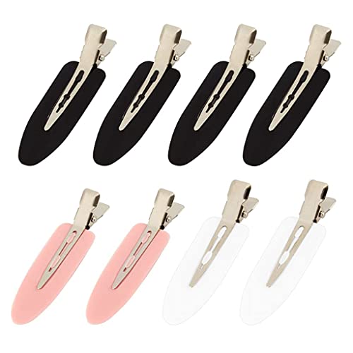 PALAY® 8pcs No Bend Hair Clips Styling Bangs Curl Pin Duck Bill Clips Set, No Crease Hair Barrettes for Salon Hairstyle Hairdressing Bangs Waves, Women Girls Makeup