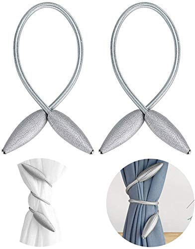 Supvox  Polyester Woven, Alloy Curtain Hooks, Free Size, Grey, 2 Pieces