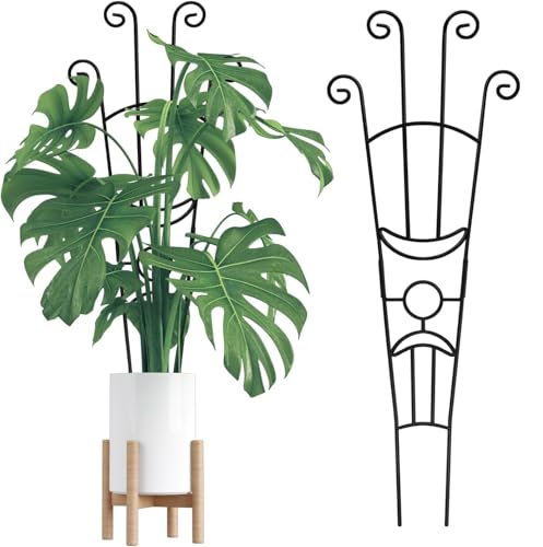 HASTHIP® Trellis for Climbing Plants Indoor 32.6 Inch,Rustproof Metal Garden Trellis for Potted Plants