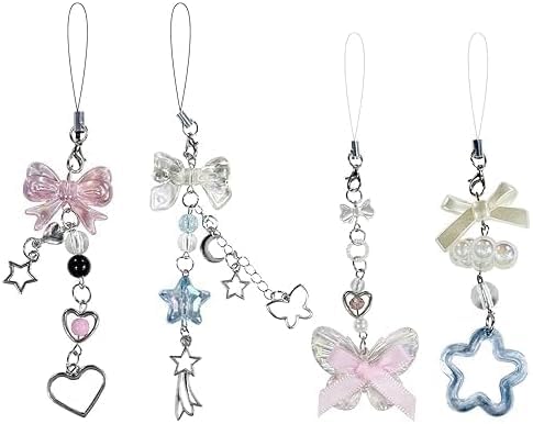 ZIBUYU® 4PCS Blue-phone Charm Y2K