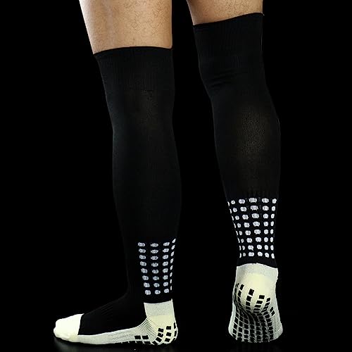 Proberos® Sport Socks Athletic Over-the-calf Rubber Anti-slip Soccer Breathable Compression Sports Indoor Training One Size for Men Women One Pair 2PCS