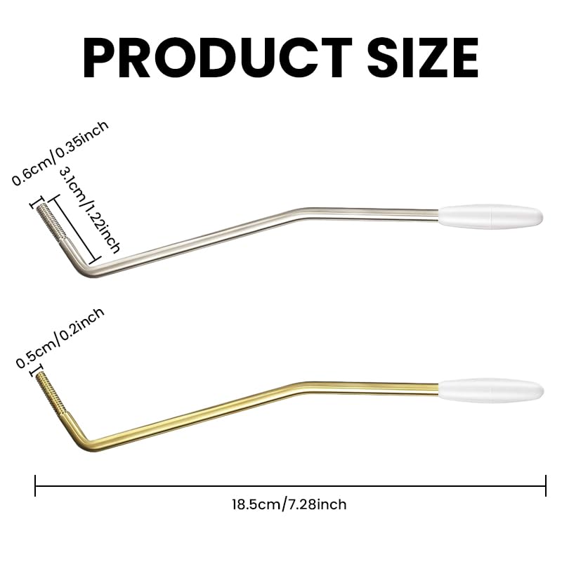 HASTHIP Whammy Bars for Electric Guitar with 5mm & 6mm Threaded Metal Tremolo Arms | 4PCS Set