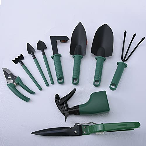 HASTHIP  10Pcs Gardening Tools for Home Gardening Kit Set Plant Care Including Anti-Rust Trowel Fork with Portable Storage Case - Diwali Gifts for Gardeners