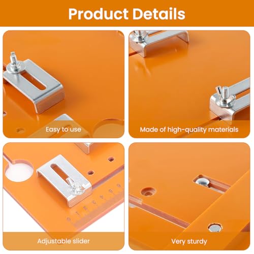Serplex® Adjustable Cutting Machine Bakelite Guide 5mm Durable Engineering Plastic Universal Compatibility 4-inch 5-inch Circular Saws Accurate Scale Markings 28x15cm Woodworking Accessory 3PCS