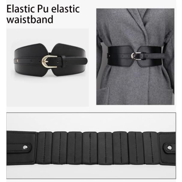 Zibuyu Women Wide Waist Belt for Dresses and Cardigans featuring a Figure‑Enhancing Fit | Elegant Versatile Accessory