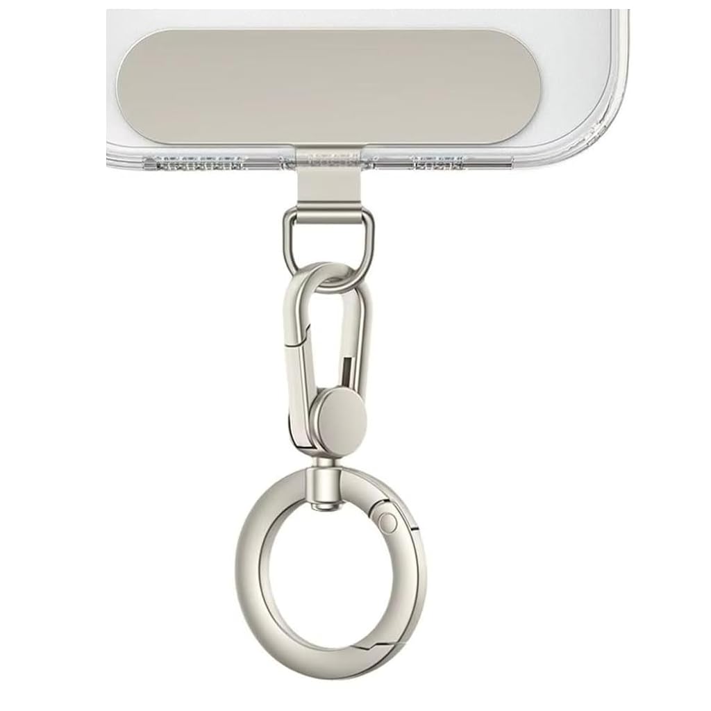 ZORBES® Nylon Hand Strap for Phone,Golden Nylon Phone Lanyard Wrist Strap with Steel Tether Tab,360 ° Swivel Clasp Ring Detachable Anti-Lost Lanyard Accessory