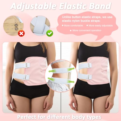 HANNEA® Castor Oil Pack, Oil Pack Wrap for Liver Detox, Reusable & Highly Absorbent Caster Oil Packs Cotton Flannel with Elastic Strap, Pink 3 PCS