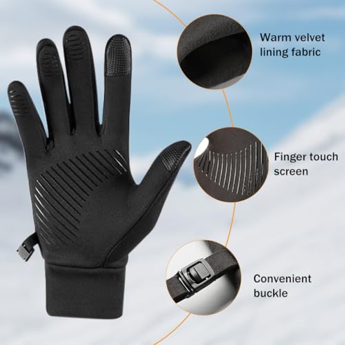 Proberos® Sun Protection Riding Gloves Isolate UV Touch Screen Warm Anti-Slip Fashion Unisex Thermal Outdoor for Running Cycling Hiking Size M 2PCS
