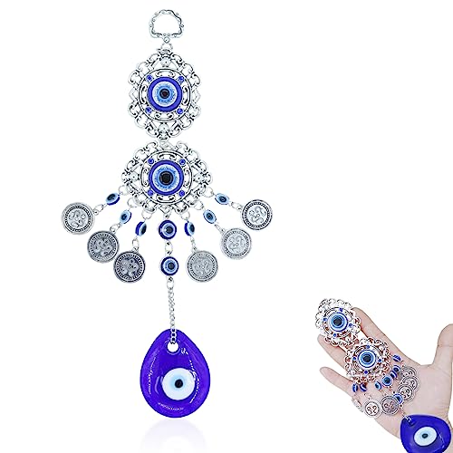 MAYCREATE® Evil Eye Hanging for Home Om Nazar Battu for Home Protection, Good Luck and Prosperity, Amulet Wall Hanging Home Decor Protection Blessing Housewarming Birthday Gift