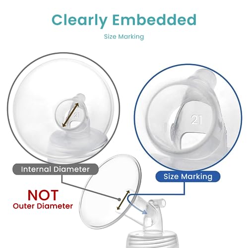 SNOWIE SOFT® 21mm Breast Pump Part for Spectra S1/S2 Breast Pump, Wide Neck Pump Unit with 1 Small Flanges for Spectra Breast Pump, Spectra Breast Pump Replacement Accessory