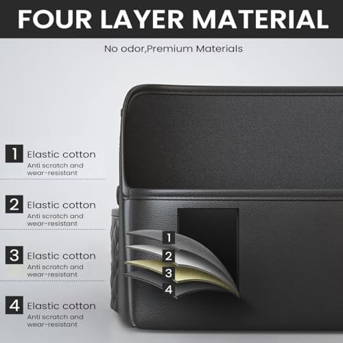 STHIRA® Car Organizer and Storage for Center Console with Tissue Box Cup Holder Multipurpose Double Sided Seat Back Headrest Space Saving 2PCS