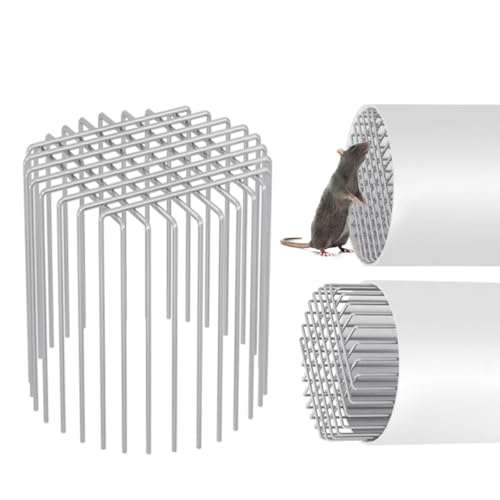 HASTHIP® Drain Pipe Rat Stopper - Rust-Resistant Metal Wire Grid Drain Outlet Stopper for 75-75mm Diameter, Prevents Clogs & Rodent Entry-Metallic
