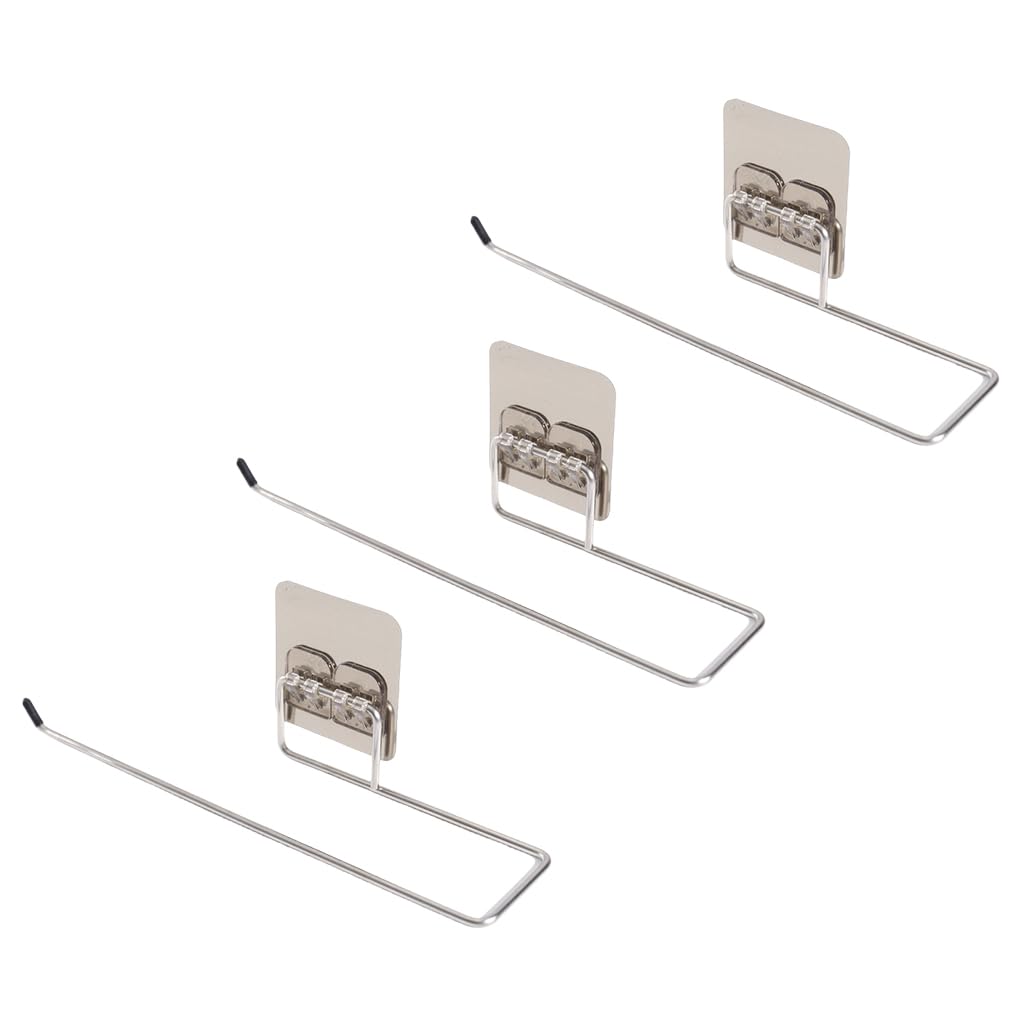 ZIBUYU Tissue Paper Holder for Bathroom and Kitchen featuring Self Adhesive Mount 10.4 in Metal Rack | Space Saving Design
