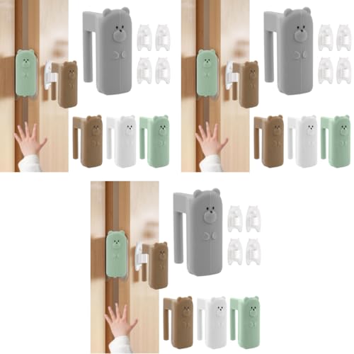 SNOWIE SOFT® 12PCS Silicone Door Pinch Guard Baby Proofing Anti-Pinch Guards Kids Safety Cartoon Stopper Removable Finger for Home