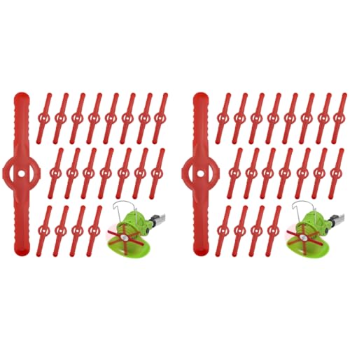 HASTHIP® 40PCS Mower Blades Replacement Plastic Replace for String Trimmer Grass Brush Cutter Serrated Cutting Universal Trimmer