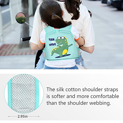SNOWIE SOFT® Kids Safety Belt for Two Wheeler with Reflective Strips Portable Seat Belt Children Motorcycle Harness Adjustable for Boys Girls 2-12years 3 PCS