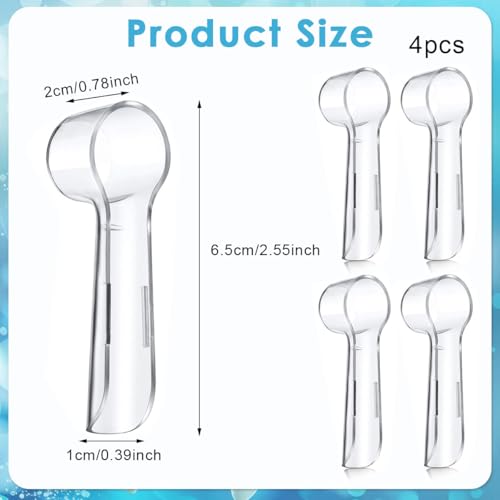 HANNEA® 12PCS Toothbrush Covers for Oral B iO Replacement Heads Caps Compatible with Pro1000 Electric Toothbrushes Protection Travel Home Case Only