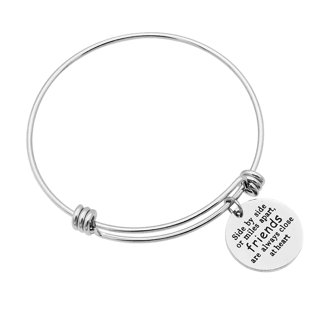 ZIBUYU Best Friends Bracelet Stainless Steel Bracelet BFF Bracelet for Girls Girlfriends Pendent Bracelet Girlfriend Love Sisters Bracelet, Girls Gift Bracelet, Graduation Gifts, 1pc