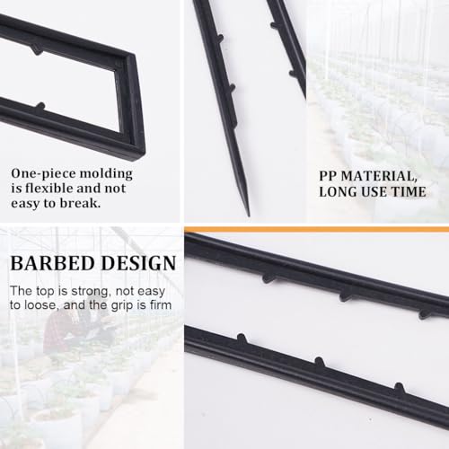 HASTHIP® Plastic Garden Landscape Stakes Staples U-Shaped for Securing Weed Barrier Fabric Ground Tarp 4CMx15CM 300PCS