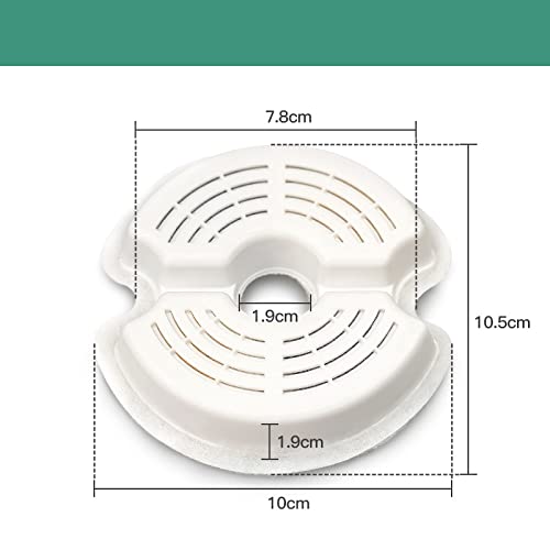 Qpets Cat Water Fountain Filters for Automatic Pet Drinkers with Triple Filtration | 4 Pack Replacement Round Filters with Activated Carbon and Resin