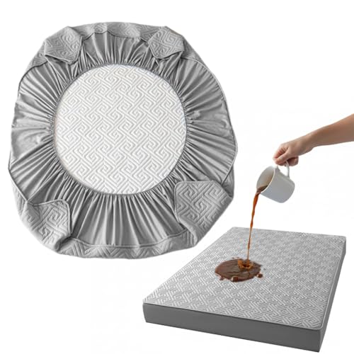 HASTHIP® 78.7'' x 59'' Mattress Protector Queen Size - Waterproof Bedsheet Bed Protector Queens Size Breathable 3D Air Queen Mattress Protectors, Gray