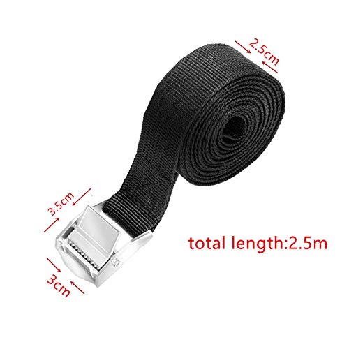 HASTHIP Tie Down Straps for Motorcycle Cargo and Luggage featuring Cam Buckle | 6 Pack 2.5m Nylon