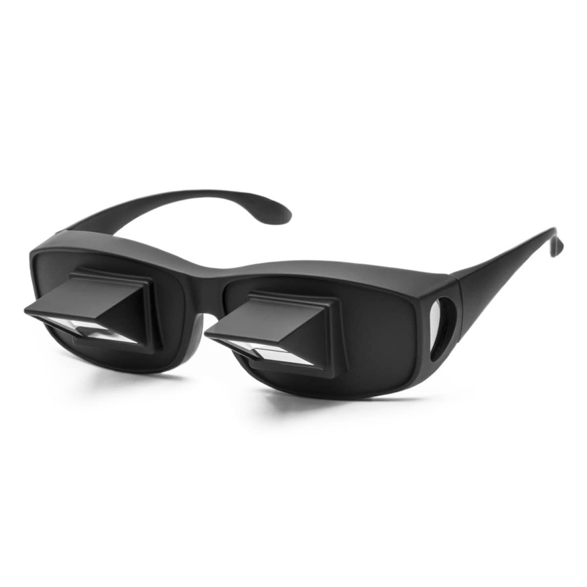 ELEPHANTBOAT Lazy Prism Glasses for Reading in Bed with 90° View | Black Plastic 160mm Frame