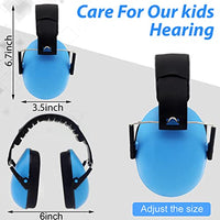 SNOWIE SOFT® Baby Hearing Protection Earmuffs for Baby Sleep Flight Travel, 360° Adjustable Baby Ear Protection Soft Noise Canceling Headphones for Baby Toddler Kids 0-16 Years Old (Blue)