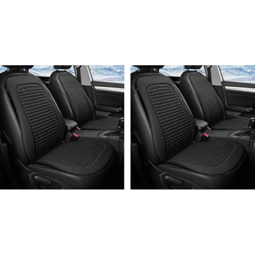 STHIRA® Cooling Seat Pads Car Pad with Backrest Massage Full-Seat Comfort Non-Skid Ice Silk Universal Fit Upholstery Accessory 2PCS