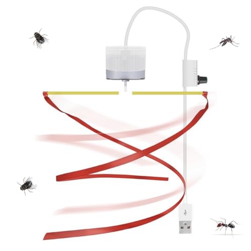 HASTHIP® USB Fly Repellent Fan Hangable Over-the-Table Insect Fan with 9.8ft Power Cable Stepless Speed Adjustment Mosquito Repellent Fan, Plug and Go