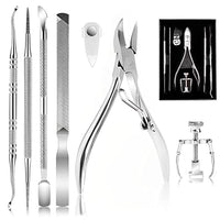 MAYCREATE® 7 Pcs Clippers Set, Staineless Steel Ingrown Toenail Tool Kit, Nail Cutter, Nailcutter, Professional Toe Nail Nippers Set for Ingrown & Thick Nail, Manicure Pedicure