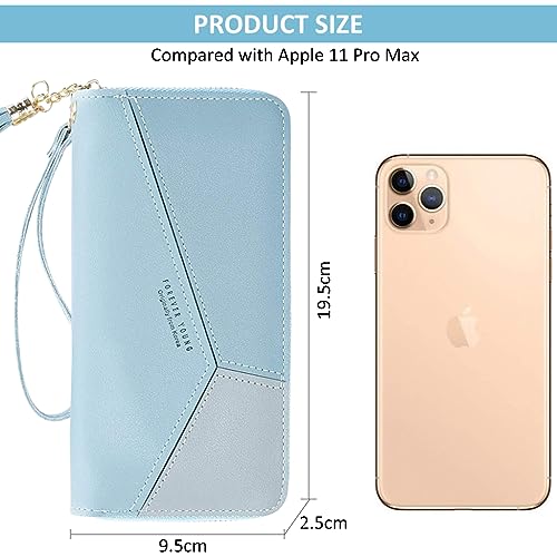 PALAY® Womens Long Wallet Tassel PU Leather Multi Slots Girls Zipper Coin Large Purse 3 PCS