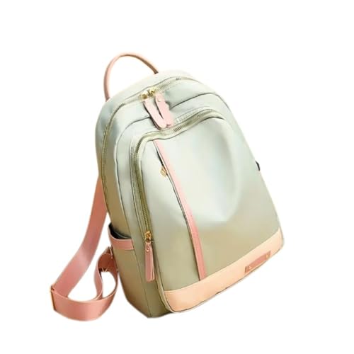 ZIBUYU® Travel School Bag Stylish Green Oxford College Backpack for Girls, Lightweight Rucksack with Multiple Compartments, Adjustable Straps, 26x13x35cm, Perfect for Shopping, Travel, and Daily Use