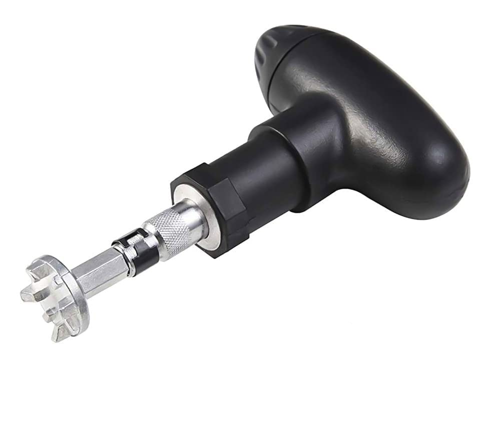 Proberos Golf Shoe Wrench Tool with 3 Bits and Ergonomic T Handle for Cleat Removal | Zinc Alloy and ABS Construction