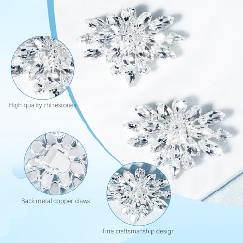 MAYCREATE® 4PCS Shoe Clips Charms for Women Crystal Rhinestone Decoration Detachable Buckle Bridal Wedding Prom Party High Heels Accessories