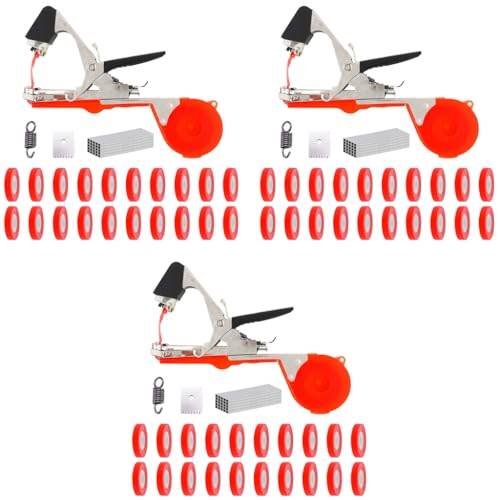 HASTHIP® Plant Tying Tape Machine Gardening Twist Ties for Climbers Branch SK5 with 20 Rolls Cable Ties 1 Box Staples 3 PCS