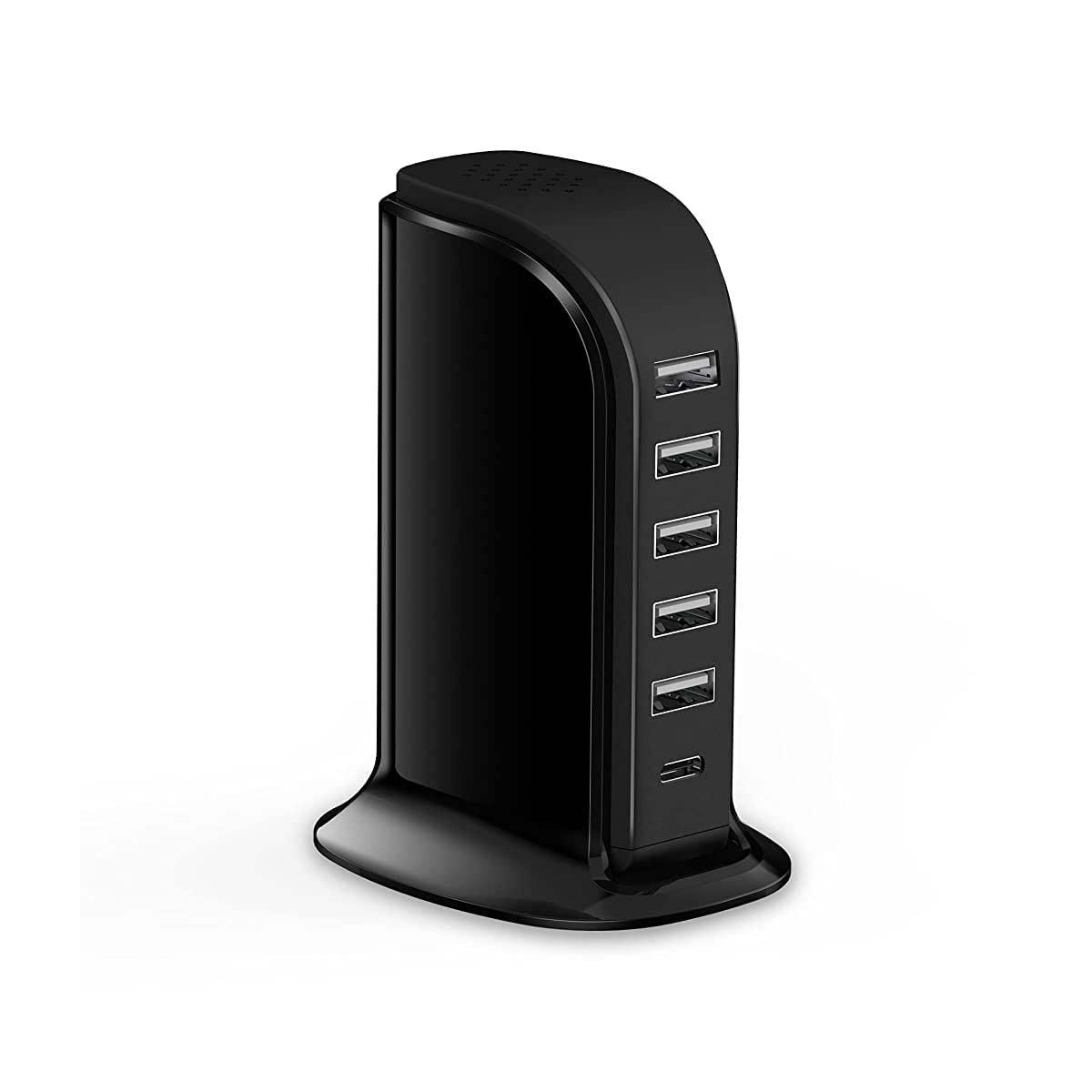 Verilux® 6 in 1 Universal Multiports 30W USB Charging Station Dock Hub with 5 USB Ports and 1 Type-C Port for Phone, Tablet, More USB Enabled Devices