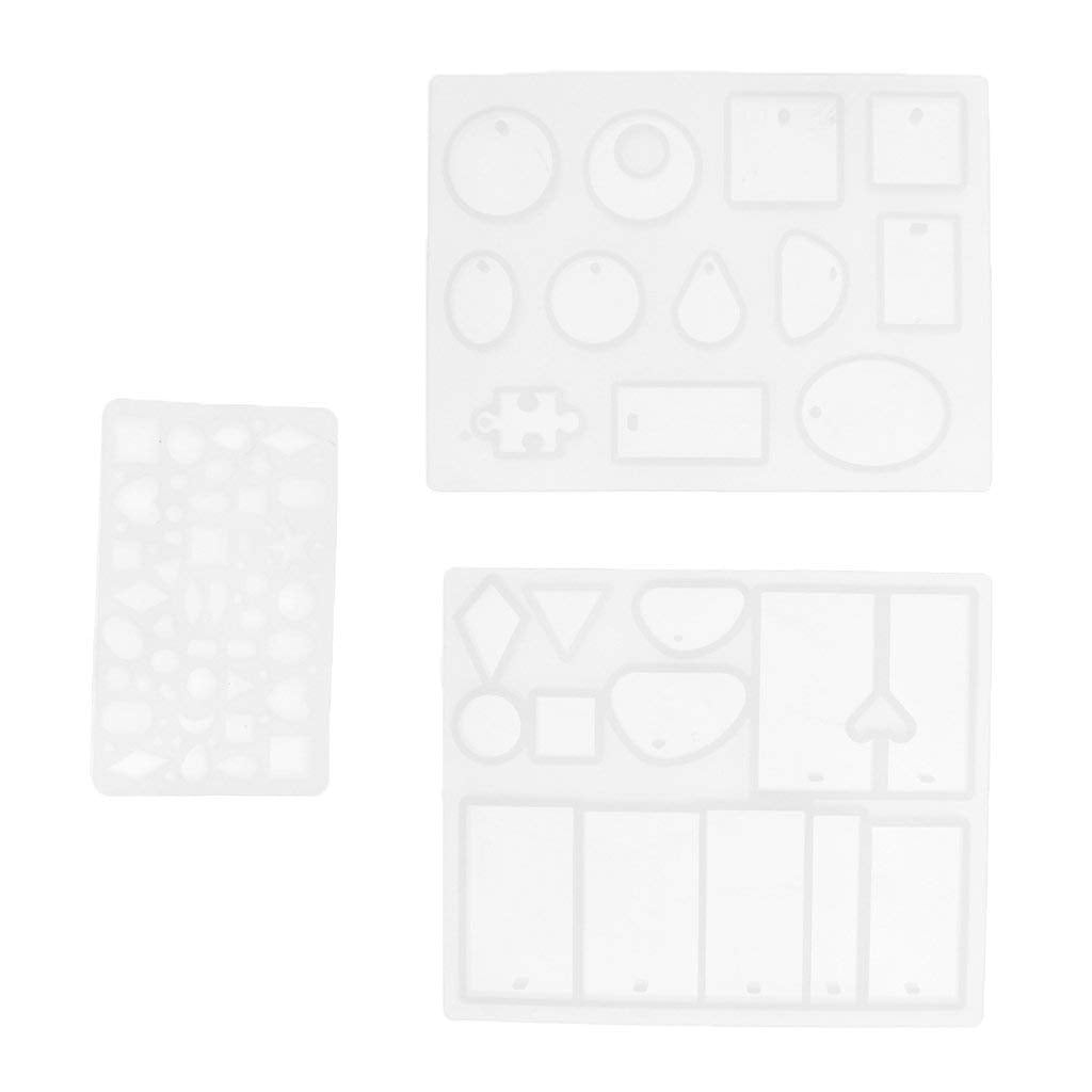 HASTHIP Resin Mould for DIY Jewellery Keychains and Pendants featuring 3 Silicone Pieces | Easy Release and Cleaning for Epoxy Craft Projects