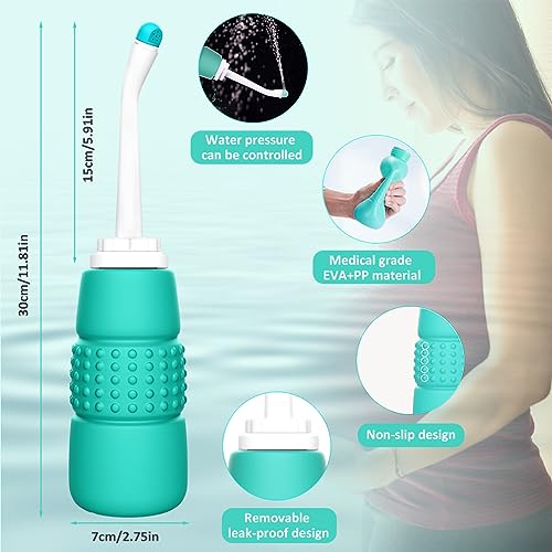 HANNEA® Portable Bidet Spray for Toilet, Bottle 350ml, Shower Travel for Camping, Women, Postpartum Care, Post-Surgery Recovery, Moms, New Baby Eldery 2PCS