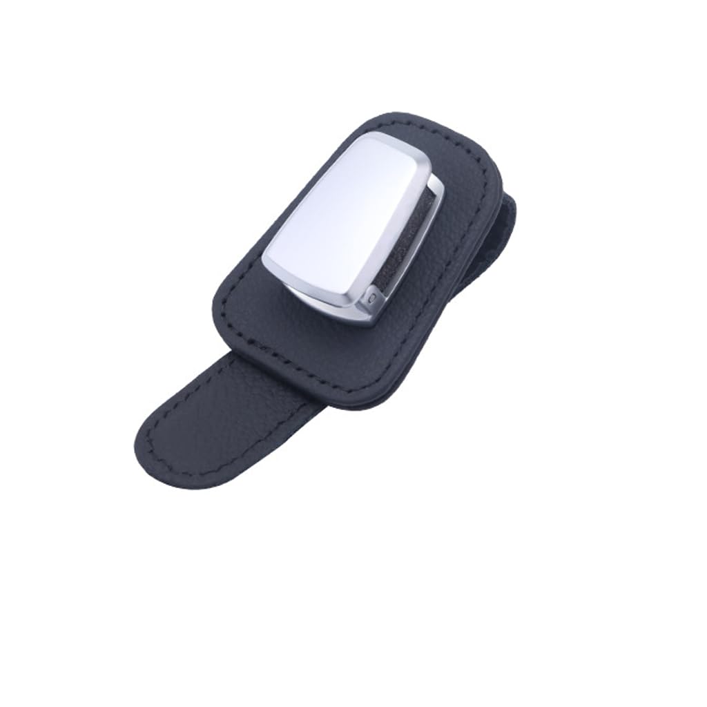 Car Sunglasses Holder for Sun Visor with Magnet Snap Closure and 4 x 1 x 1.77 in PU Leather Clip