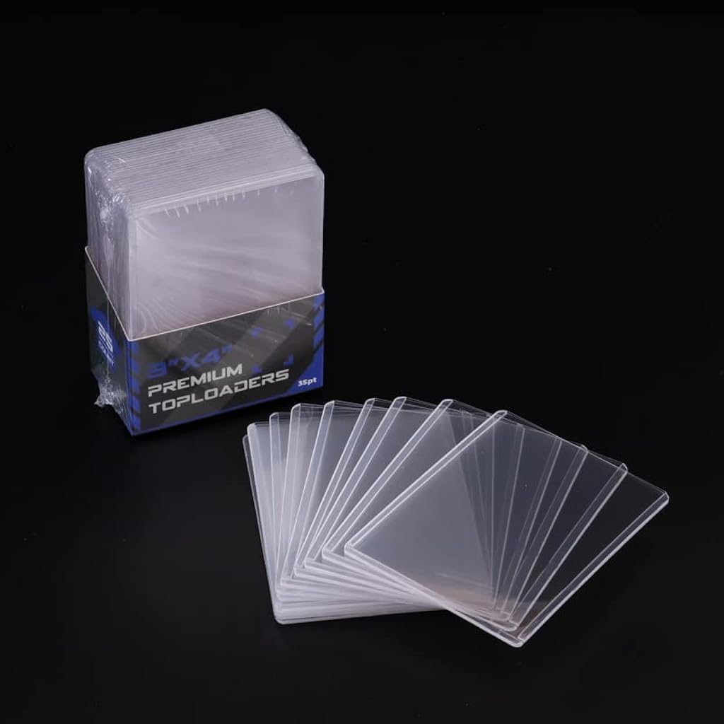 PATPAT® 25pcs PVC Trading Card Case for Game Card Clear 3" x 3.97" Top Loading Plastic Card Sleeves Game Card Case for Standard Sized Trading Cards